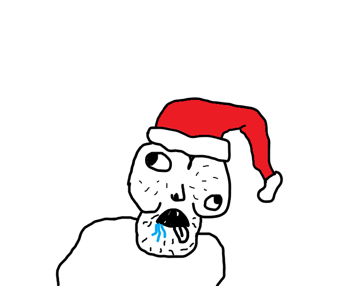 Brainlet wearing elf cap — Brainlet meme