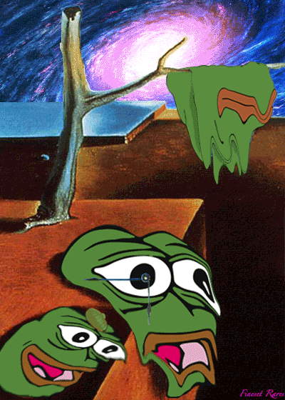 Pepe salvador dali melted face — Pepe meme
