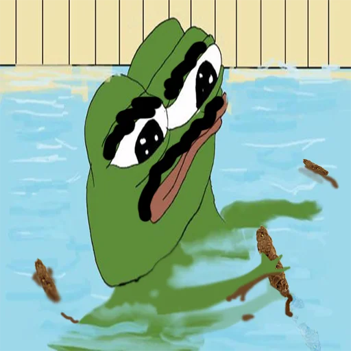 Swimming in trash Jeet Degen sticker — Sticker Packs meme