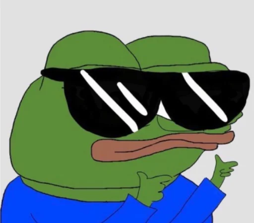 Cool pepe sunglasses Cali Pack 3 sticker — Sticker Packs meme