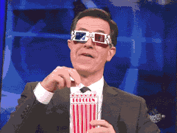 Stephen Colbert Eating Popcorn — Reaction meme