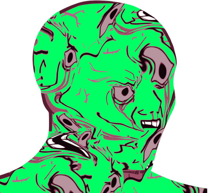 Pink green wojak mess — Wojak meme