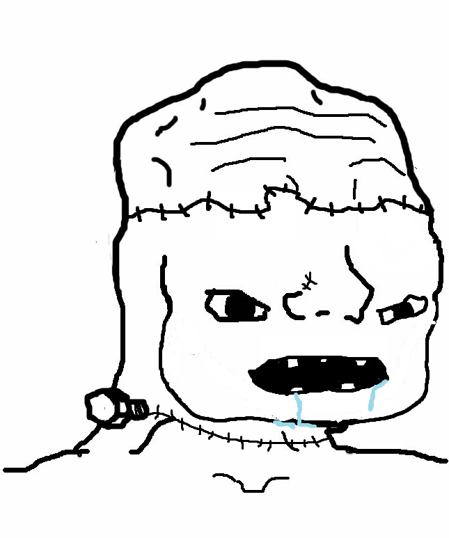Brainlet frankensteins monster — Brainlet meme