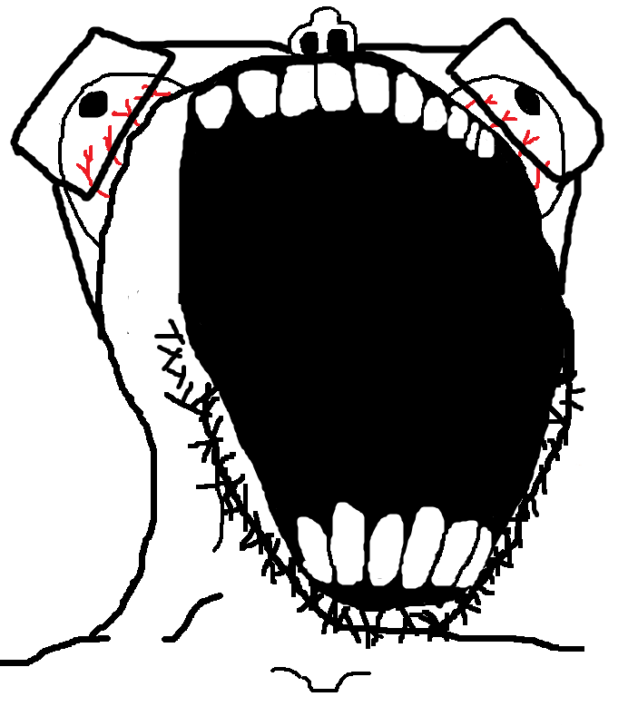 Wojak soy boy huge mouth glasses — Wojak meme