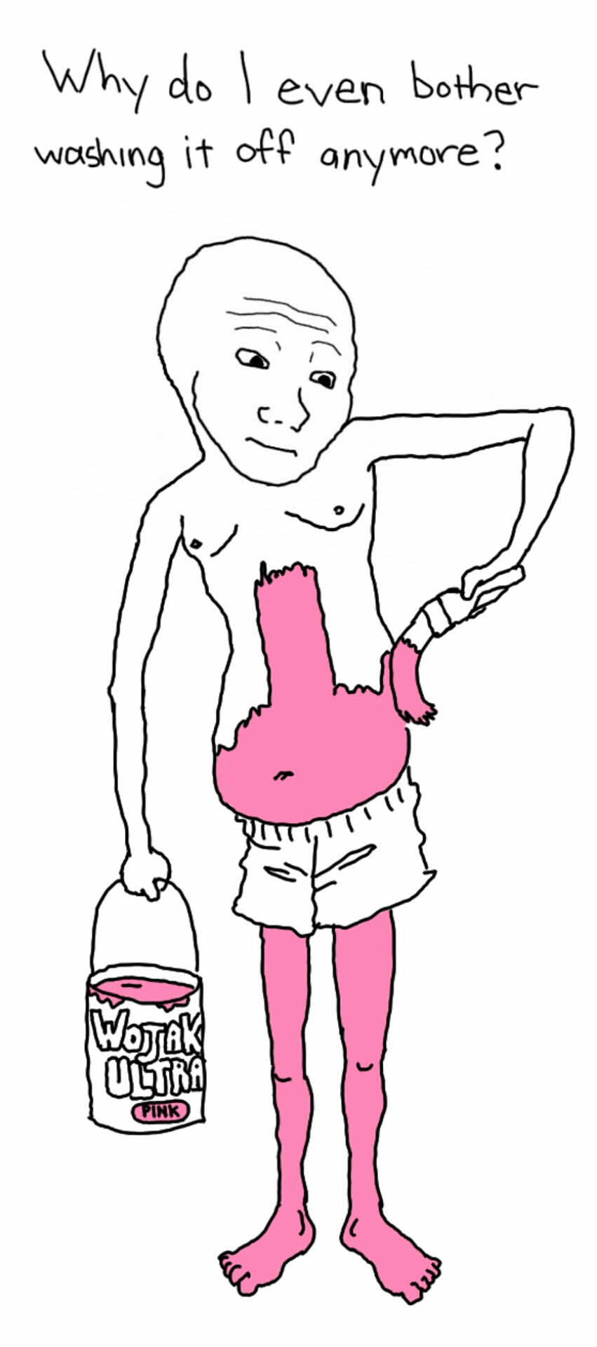 Wojak paints pink — Wojak meme