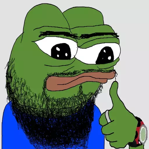 Bearded thumbs up Frog Friends sticker — Sticker Packs meme