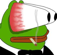 Pepe booba strung out smoking — Pepe meme