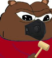 Bobo mask wooden hammer — Bobo meme
