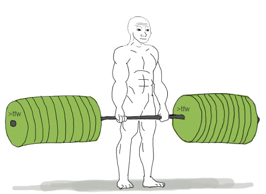 Wojak lifting tfw feels — Wojak meme