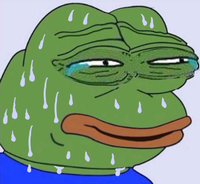 Pepe smug sweating — Pepe meme