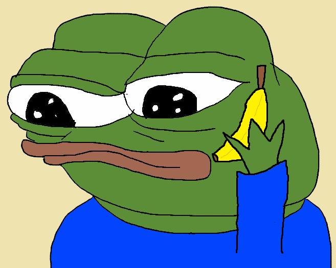 Pepe banana phone closeup — Pepe meme