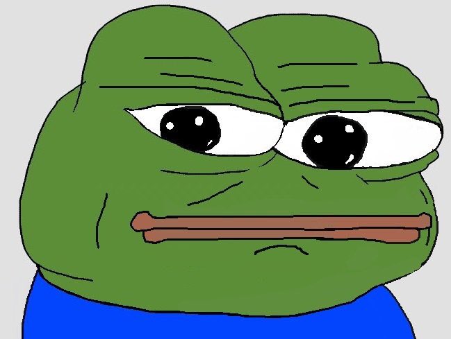 Pepe jim face from front — Pepe meme