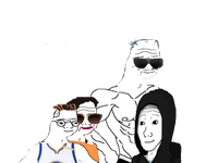Zoomer with boomer wojak wine aunt — Zoomer meme