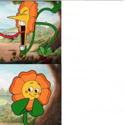 Cuphead Flower meme template — Templates meme