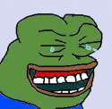 Pepe big head hysterical — Pepe meme