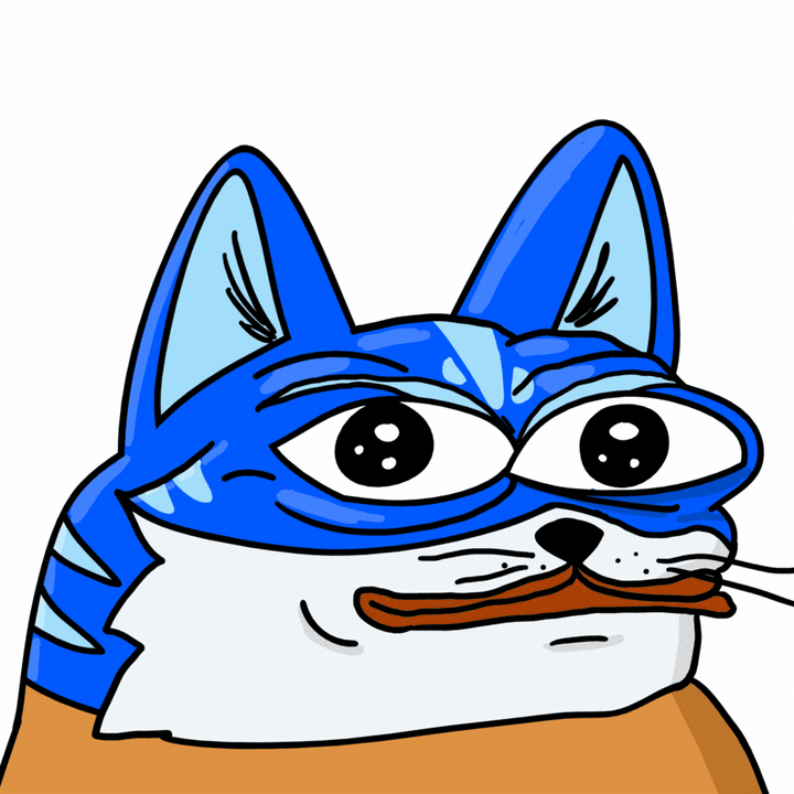 Toshi cat walking away — $TOSHI meme