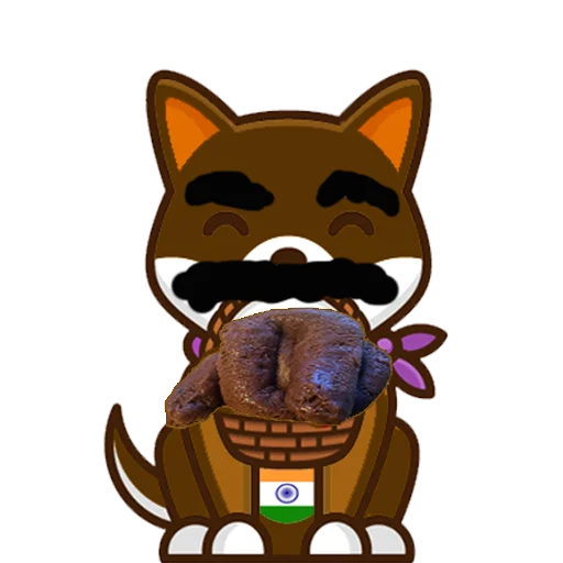Fox coin Jeet Degen sticker — Sticker Packs meme
