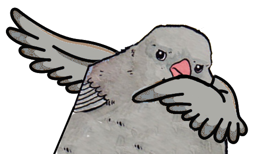 Angry pigeon dabbing — Reaction meme