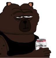 Bobo bored drinking jim beam — Bobo meme