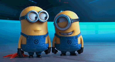 Two Minions Laughing — Reaction meme