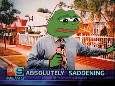 Pepe reports saddening news — Pepe meme