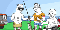 Boomer old guys fishing — Boomer meme