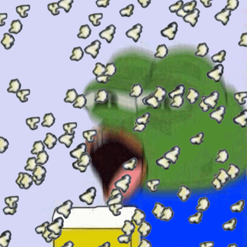 Pepe throws popcorn — Pepe meme
