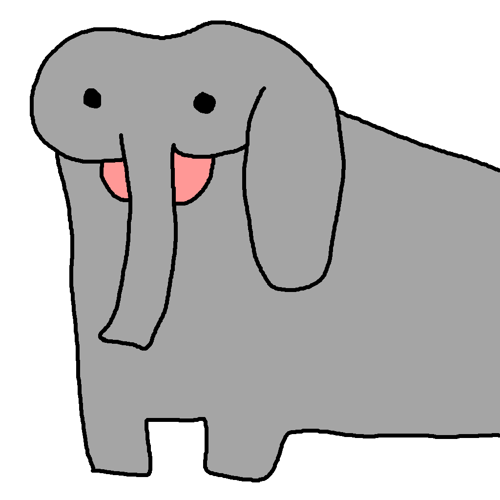 Simple cartoon elephant — Reaction meme