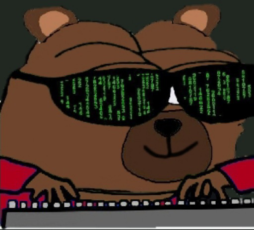 Bobo sunglasses matrix code keyboard — Bobo meme