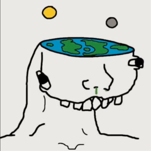 Brainlet flat earth plain — Brainlet meme