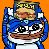 Toshi cat happy about spam — $TOSHI meme