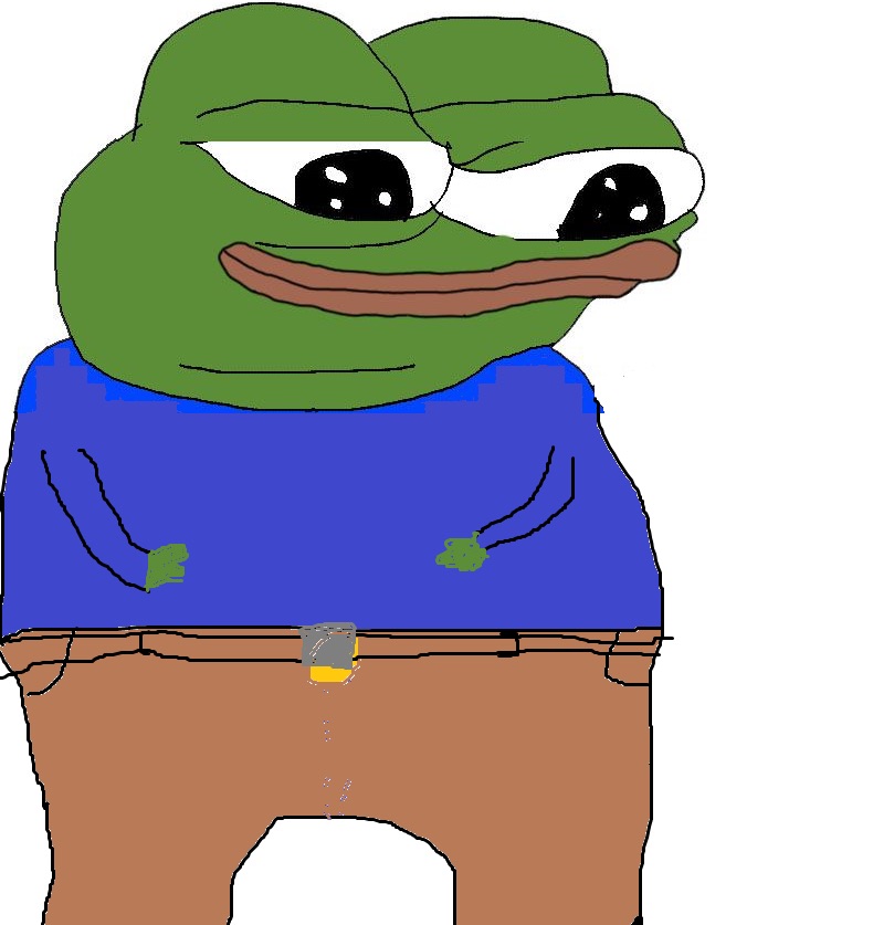 Pepe casually dressed happy — Pepe meme