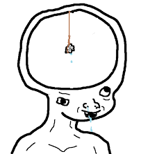 Brainlet brain hanging — Brainlet meme
