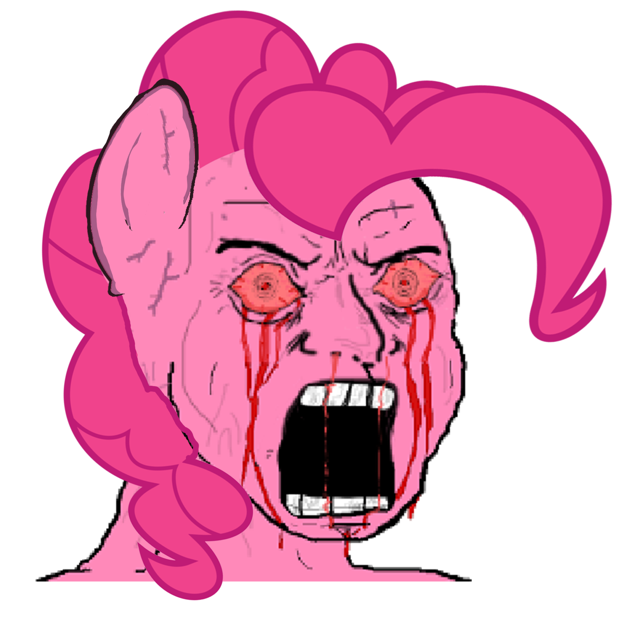 Pink wojak pony — Wojak meme
