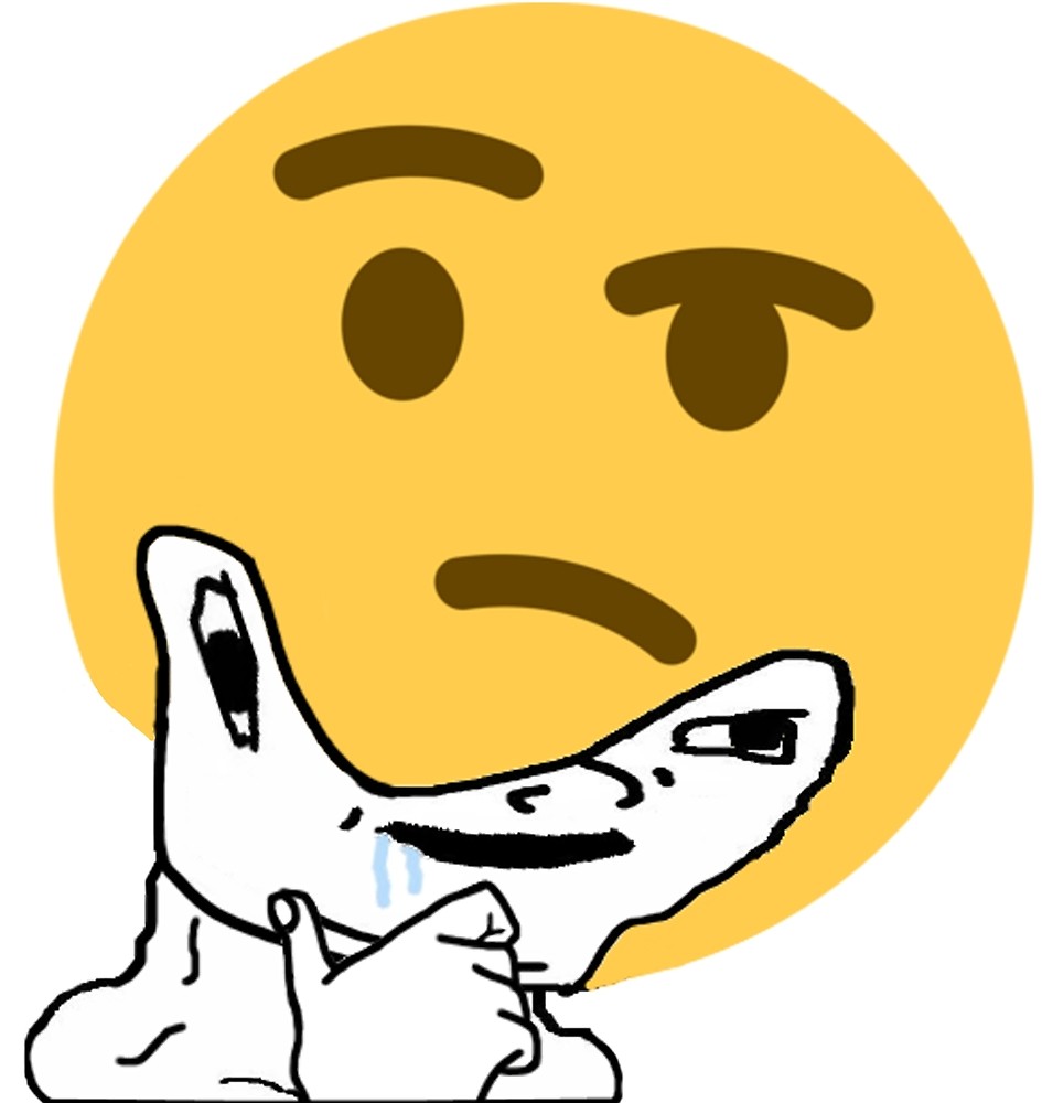 Brainlet thinking emoji — Brainlet meme