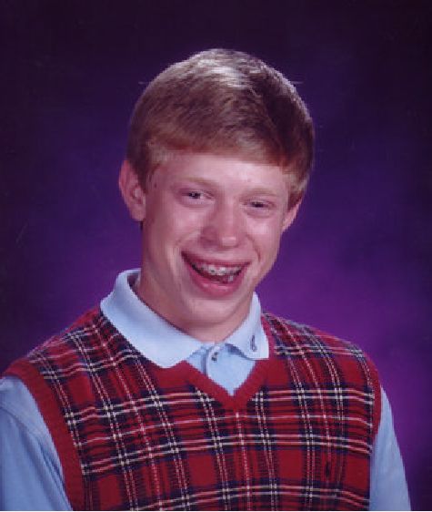 Bad Luck Brian meme template — Templates meme