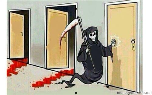 Grim Reaper Knocking Door meme template — Templates meme