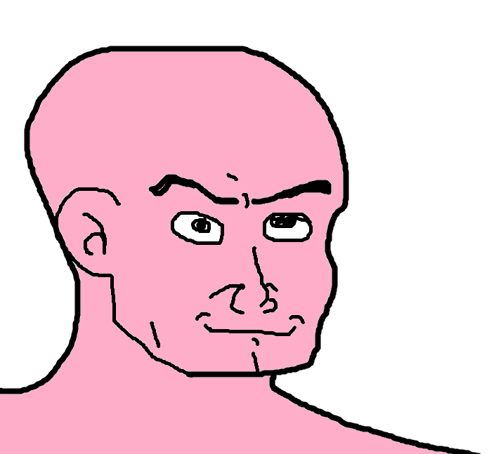 Pink nujak knockoff — Wojak meme