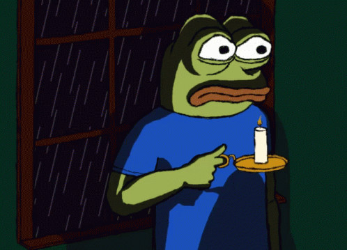 Pepe scared ghost — Pepe meme
