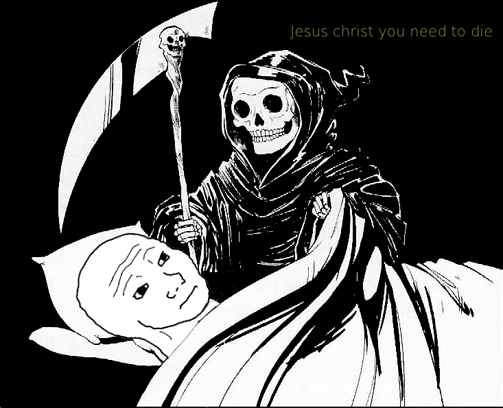 Wojak killed by death — Wojak meme