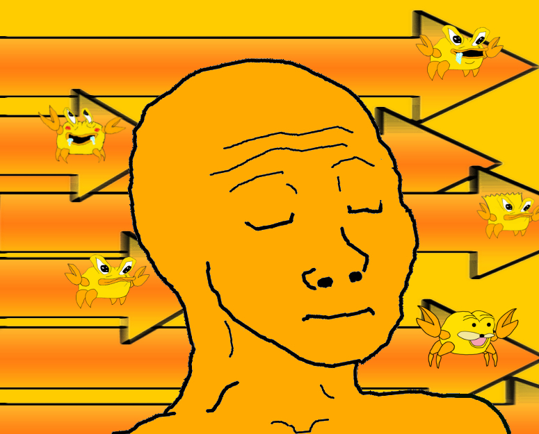 Wojak orange sideways snib — Wojak meme