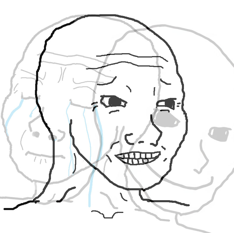 Wojak pretending not to feel — Wojak meme