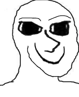 Wojak big creepy eyes smile — Wojak meme