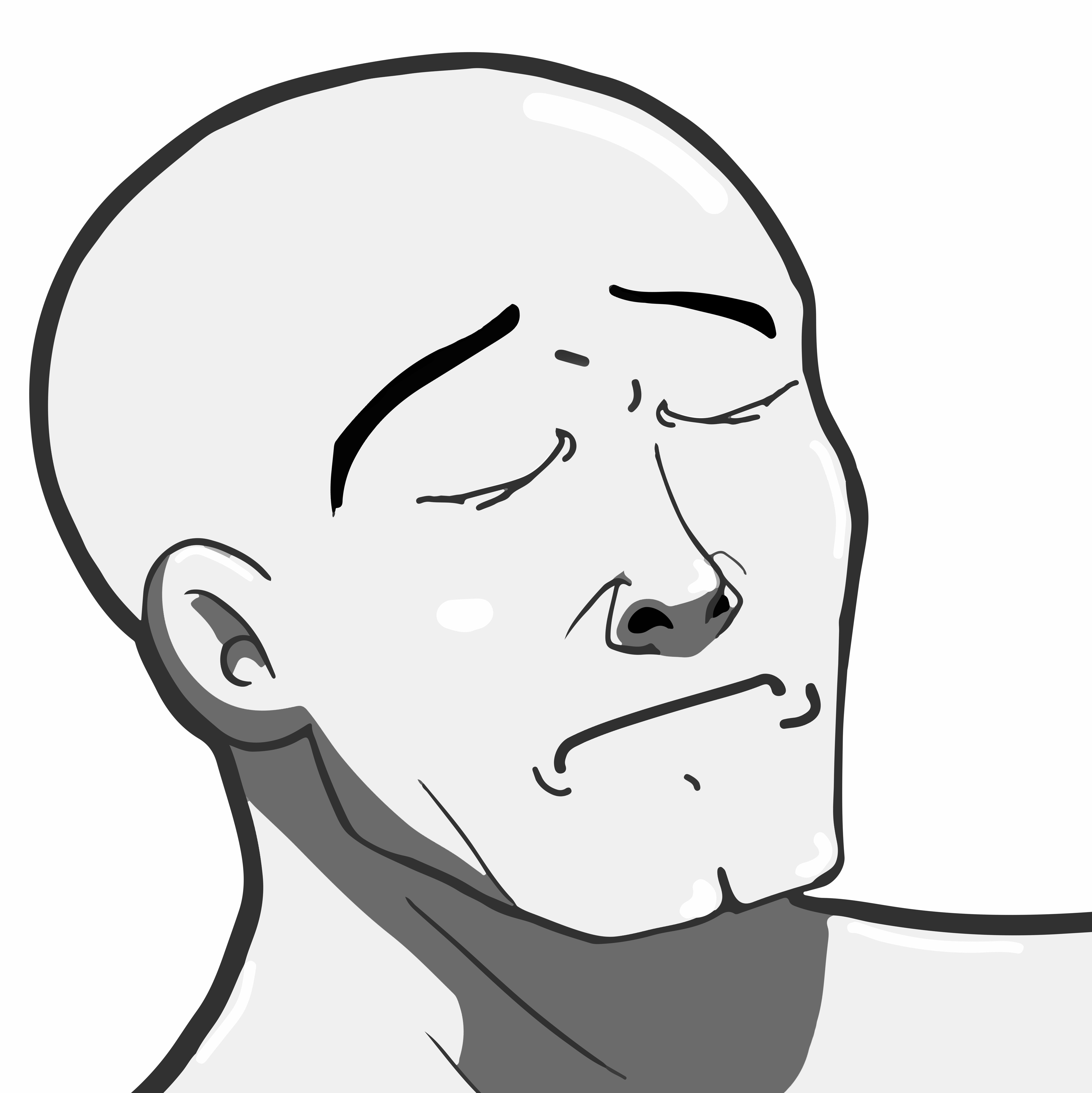 Nujak eyes closed — Wojak meme