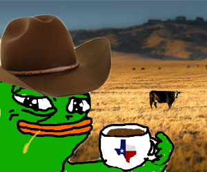 Pepe texas coffee mug — Pepe meme