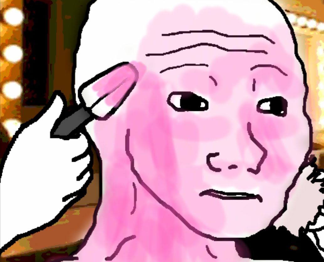 Wojak painting pink — Wojak meme