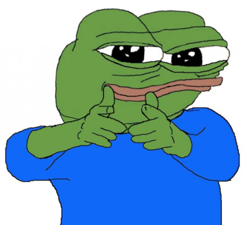 Pepe confident pointing at you — Pepe meme