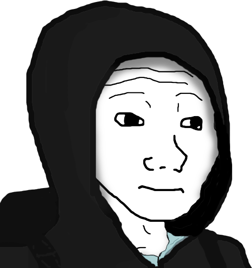 Wojak black hoodie — Wojak meme