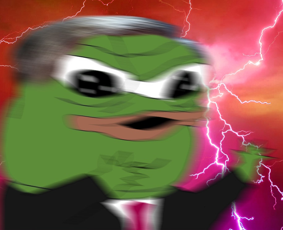 Pepe lightning storm — Pepe meme