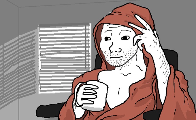 Wojak hates sun — Wojak meme